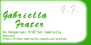 gabriella frater business card